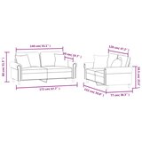  2-dijelni set sofa s jastucima svjetlosivi baršunasti | shoptok.hr