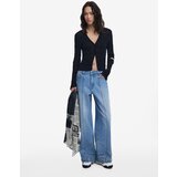 Desigual Šal črna / off-bela | Shoptok.si