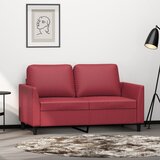 vidaXL Kavč dvosed vinsko rdeč 120 cm umetno usnje Cene