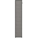 Ormarić za cipele s pokrovom od tkanine 57 x 29 x 162 cm sivi | shoptok.hr