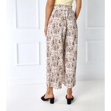 Gemre White-beige women's wide pleated pants Latifa | Shoptok.si
