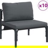 vidaXL Sjedeća garnitura za vrt 14 pcs Antracit Čelik | shoptok.hr