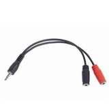 Gembird audio adapter za slušalice 3,5mm 4pin to 2x 3,5 mm 3pin (mic/slušalice), 20cm CCA-417M | Eponuda.ba