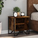 vidaXL Noćni ormarić 2 kom boja dimljenog hrasta 40x30x40 cm drveni | shoptok.hr