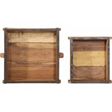  Pladanj 2 pcs Smeđa 29 x 31 x 10 cm Čvrsto drvo iz reciklaže | shoptok.hr