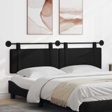  Držeće uzglavlje Zidne Jednobojno Crna 170 x 55 x 5 cm tkanina - Crna 160 cm bez LED svjetla | shoptok.hr