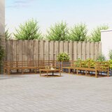  Set vanjskih sofa 9 pcs Prirodna Čvrsto drvo akacije | Eponuda.ba