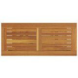 vidaXL Zunanja miza Naravna in Siva 35x80x75 cm Trden les in Jeklo, (22015900) | Shoptok.si