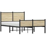  Metalni okvir kreveta bez madraca boja hrasta sonome 120x200 cm | shoptok.hr