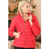 Dewberry Z6746 LADIES COAT-PLAIN RED Cijene