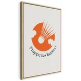  Slika - Badminton Shuttlecock on an Orange Circle Background 60x90 U prirodnom drvenom okviru | shoptok.hr