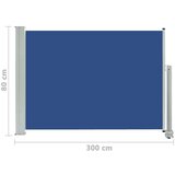  Uvlačiva bočna tenda za terasu 80 x 300 cm plava | shoptok.hr