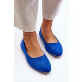 EVENTO Women's Blue Suede Ballerina Flats Kommia | shoptok.hr