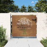  Vrtna vrata 85 x 75 cm od čelika COR-TEN s uzorkom stabla | shoptok.hr