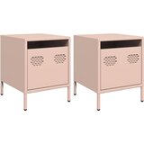 Maison Chic Dvo delni komplet Nočne omarice - Nočne mize roza 35x39x43,5 cm jeklo, (21690469) | Shoptok.si
