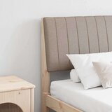 vidaXL Tapecirani uzglavlje Sivo-smeđa 150 cm Čvrsto borovo drvo | shoptok.hr