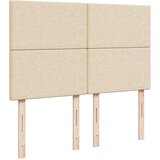 vidaXL Box spring postelja z vzmetnico krem 160x200 cm blago, (21309897) | Shoptok.si