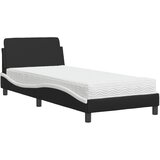  Krevet s madracem Dover crno-bijeli 90 x 190 cm od umjetne kože | shoptok.hr