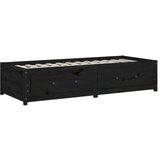  Dnevni ležaj Crna 75 x 190 cm 2FT6 jednokrevetni od borovine | shoptok.hr