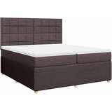  Krevet s oprugama i madracem tamnosmeđi 200x200 cm od tkanine | shoptok.hr