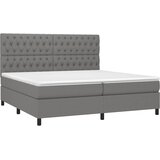  box spring s madracem LED tamnosivi 200x200 cm tkanina | shoptok.hr