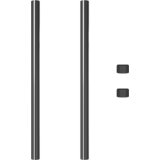  Steber ograje. 2 pcs Siva 50 cm Jeklo s prašnim premazom, (5000157803) | Shoptok.si