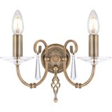 Elstead Lighting Elstead Aegean Stenska svetilka z 2 svečama, starana medenina, E14, (22099299) | Shoptok.si