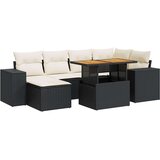 vidaXL 7-dijelni set vrtnih sofa od poliratana s jastucima crni | shoptok.hr