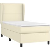 s oprugama i madracem krem 90 x 200 cm od umjetne kože | shoptok.hr