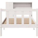  Knjižna postelja brez vzmetnice bela 100x200 cm trdna borovina, (21610348) | Shoptok.si
