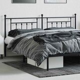  Metalno zamjensko uzglavlje crno 200 cm | shoptok.hr