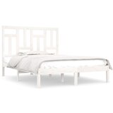  The Living Store Posteljni okvir bel iz trdne borovine 150x200 cm - Posteljni Okvir, (21526719) | Shoptok.si