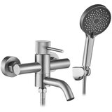 REA Bath Baterija za kadu Rea Lungo Stripe Brush Nickel | shoptok.hr