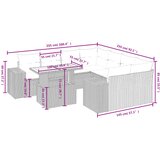  9-dijelni set vrtnih sofa od poliratana s jastucima sivi | shoptok.hr