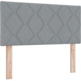 vidaXL Zloženi pomični okvir s posteljo svetlo siva 90x200 cm tkanina, Vzglavnik z obliko diamantnih blokov svetlo siva 90 cm tkanina | Shoptok.si