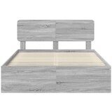  Konstrukcija postelje z vzglavjem Siva Sonoma 150 x 200 cm, (5000102772) | Shoptok.si