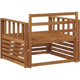  2 Komad Sofa s naslonima Čvrsto drvo akacije Prirodna - Prirodna Okomite letvice | shoptok.hr
