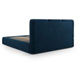 Mazzini Beds Tamno plavi tapecirani bračni krevet s prostorom za odlaganje s podnicom 140x200 cm Brody – | shoptok.hr
