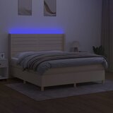  box spring s madracem LED krem 180x200 cm od tkanine | shoptok.hr
