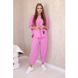 Kesi Set of new punto sweatshirt pants in light pink color Cene