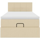  Otomanski krevet s madracem krem 90x200 cm tkanine | shoptok.hr