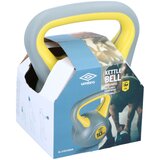 Umbro kettlebell uteg 10 kg &amp;ndash; kompozitni, ergonomska ručka, ravna baza, sivo-žuti Slike