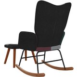 vidaXL stolica za ljuljanje s osloncem za noge patchwork od tkanine | shoptok.hr