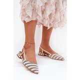 Boto Women's Ballerinas With Pointed Toes On A Delicate Heel Beige Abroes | shoptok.hr