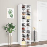 Furnova Omara za čevlje bela 54x34x183 cm iverna plošča, (21955647) | Shoptok.si