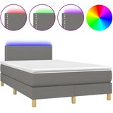  box spring s madracem LED tamnosivi 120 x 190 cm tkanina | shoptok.hr