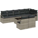  Vrtna sedežna garnitura 9 pcs Svetlo siva Poly ratan | Shoptok.si