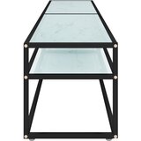 TV ormarić boja bijelog mramora 200x40x40,5 cm kaljeno staklo | shoptok.hr