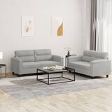 vidaXL 2-dijelni set sofa s jastucima svjetlosivi od mikrovlakana Cijene