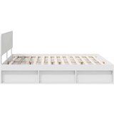  Konstrukcija postelje Bela 180 x 200 cm Masivno borovo les, (5000102801) | Shoptok.si
